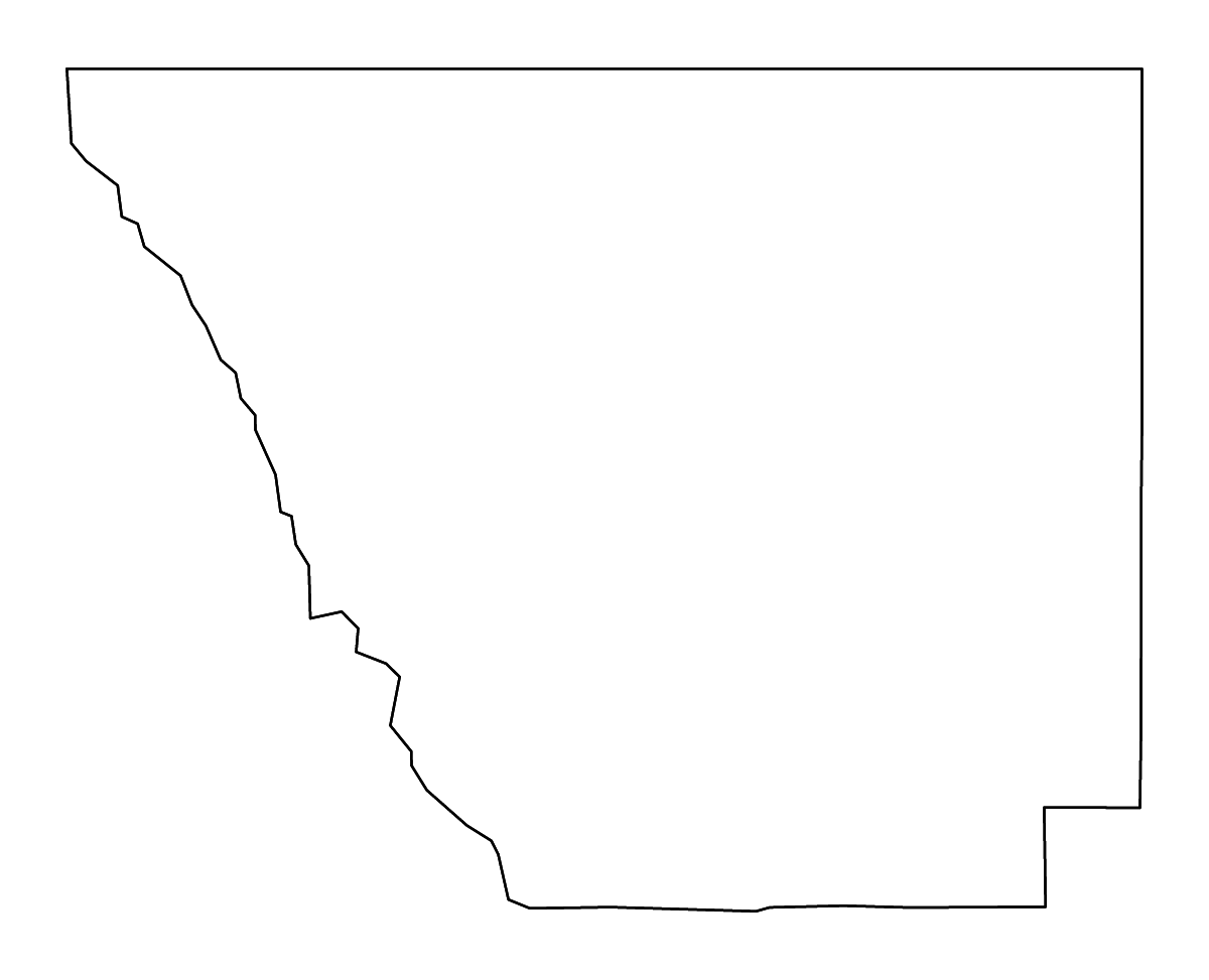 Mapa de contorno de Larimer, Colorado con ríos.