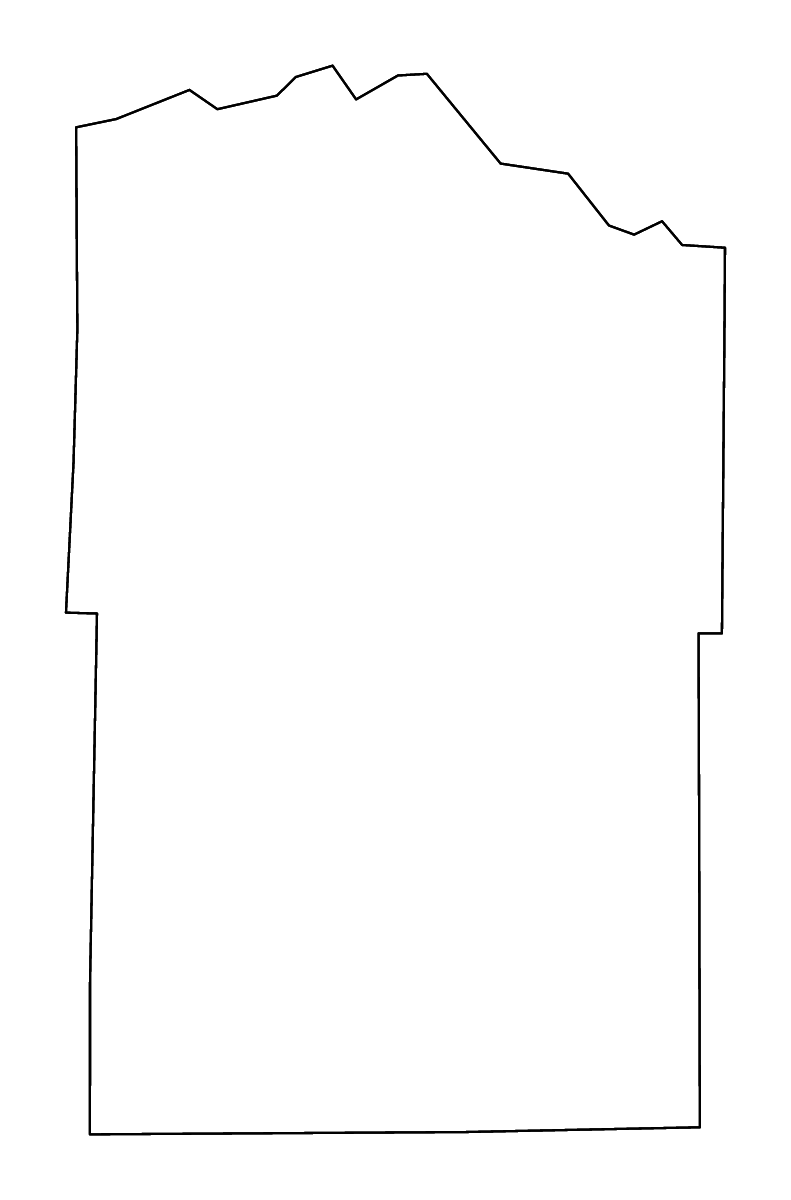 Mapa de contorno de Mineral, Colorado con ríos.