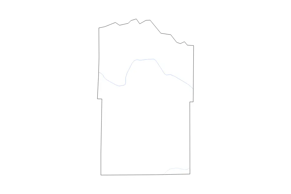 Carte de Mineral, Colorado de type contour et rivières pour Amérique du Nord, montrant contour et rivières avec des limites nettes.