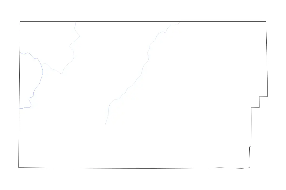 Mapa de Moffat, Colorado de tipo contorno y ríos para América del Norte, con contorno y ríos con límites limpios.