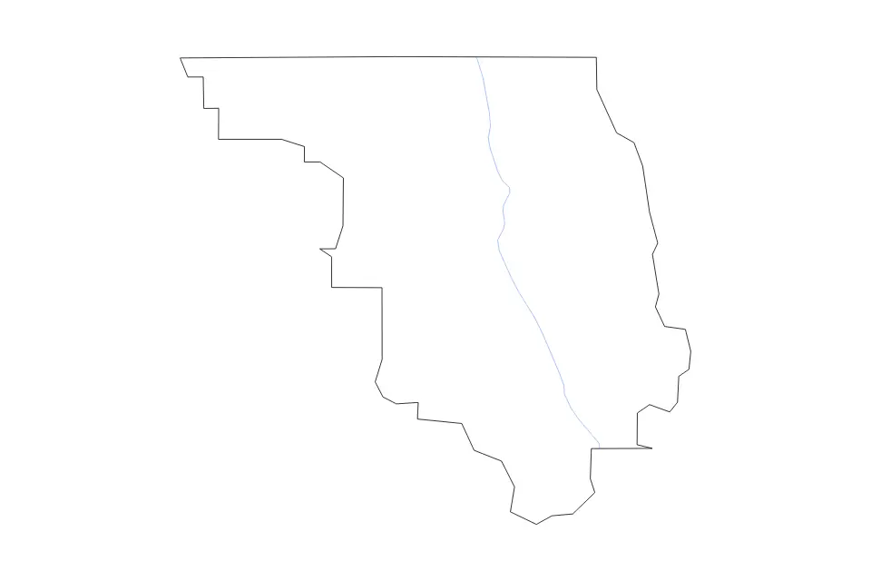 Mapa de Ouray, Colorado de tipo contorno y ríos para América del Norte, con contorno y ríos con límites limpios.