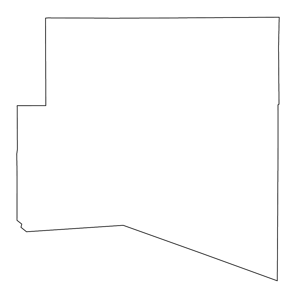 Mapa de contorno de Pueblo, Colorado con ríos.