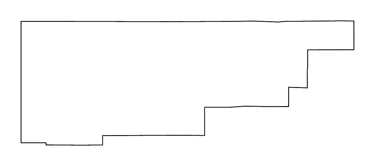 Mapa de contorno de Rio Blanco, Colorado con ríos.