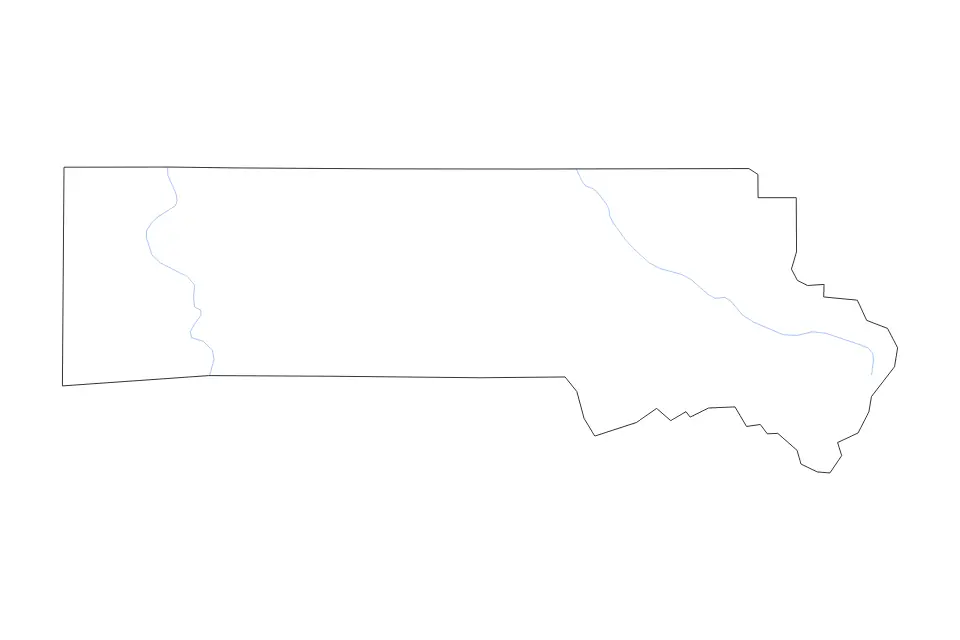 Mapa de San Miguel, Colorado de tipo contorno y ríos para América del Norte, con contorno y ríos con límites limpios.