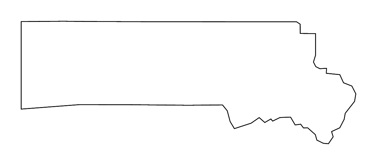 Mapa de contorno de San Miguel, Colorado con ríos.