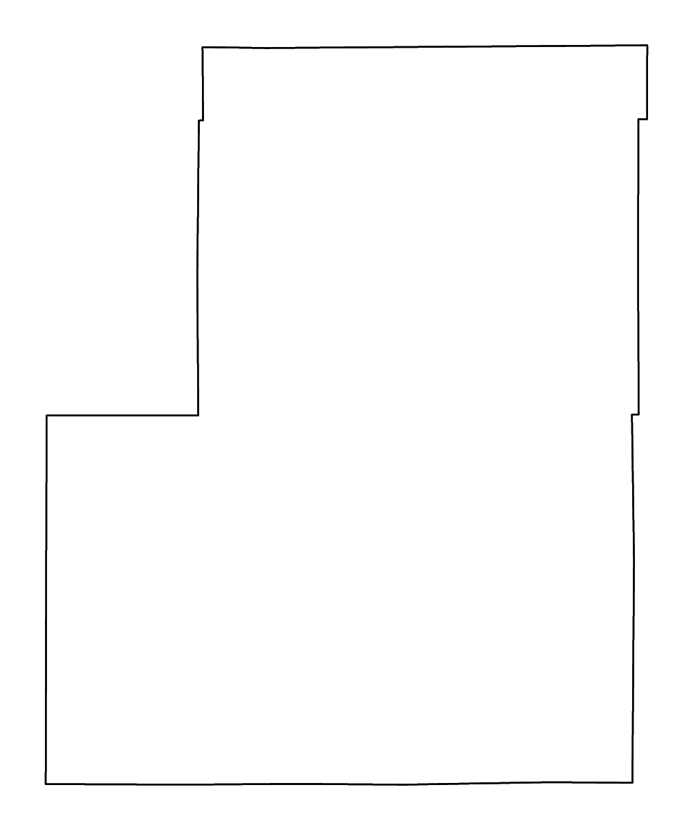Mapa de contorno de Washington, Colorado con ríos.
