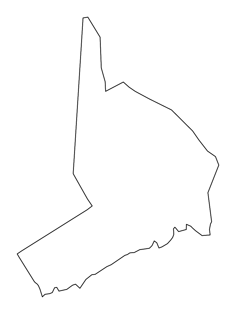 Mapa de contorno de Fairfield, Connecticut con ríos.