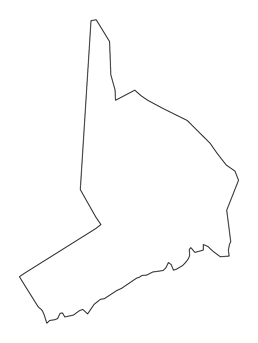 Carte de contour de Fairfield, Connecticut avec rivières.