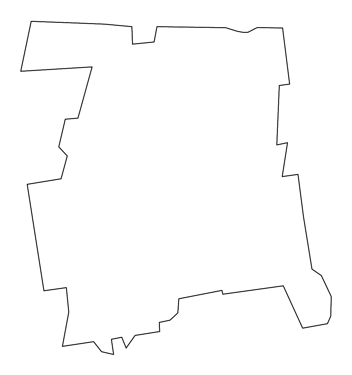 Mapa de contorno de Hartford, Connecticut con ríos.