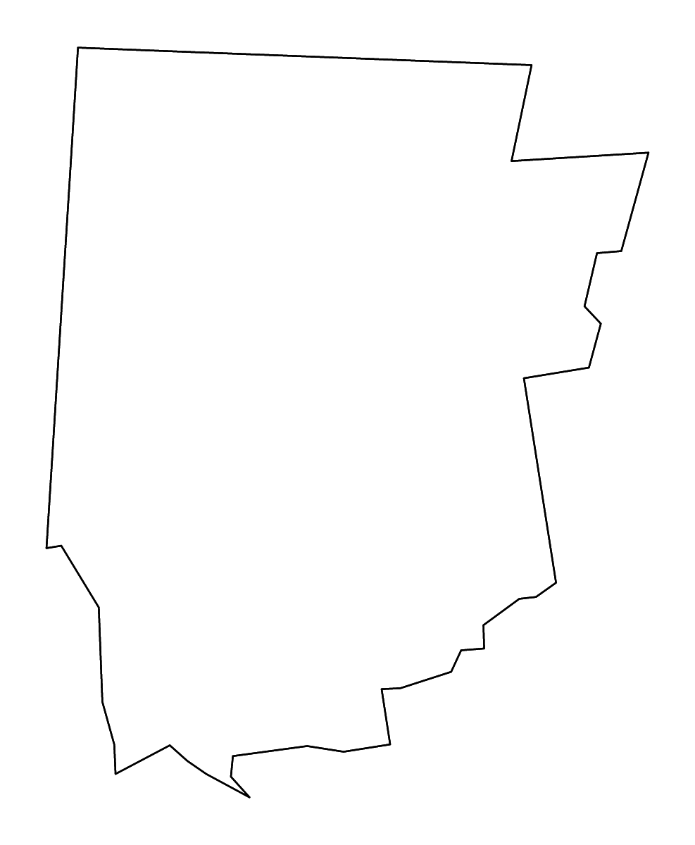 Mapa de contorno de Litchfield, Connecticut con ríos.
