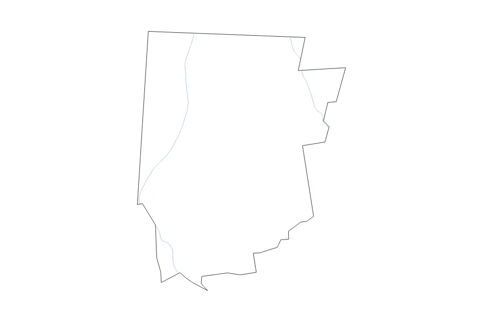 Mapa de Litchfield, Connecticut de tipo contorno y ríos para América del Norte, con contorno y ríos con límites limpios.