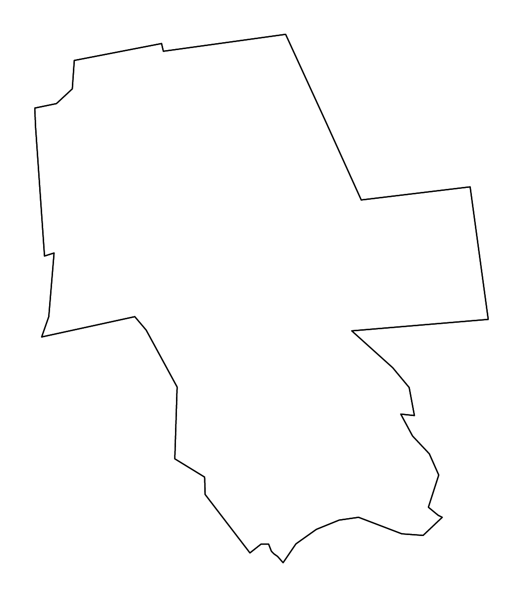 Carte de contour de Middlesex, Connecticut avec rivières.