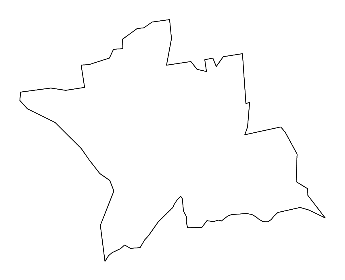Mapa de contorno de New Haven, Connecticut con ríos.