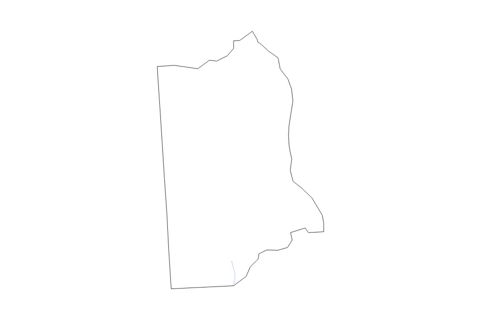 Carte de Kent, Delaware de type contour et rivières pour Amérique du Nord, montrant contour et rivières avec des limites nettes.