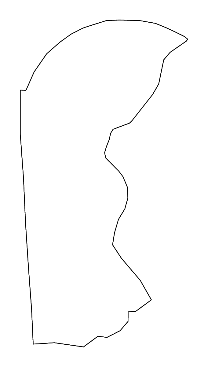 Mapa de contorno de New Castle, Delaware con ríos.