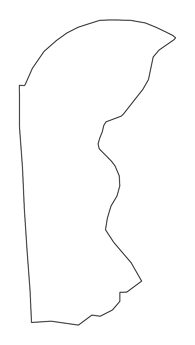 Mapa de contorno de New Castle, Delaware con ríos.