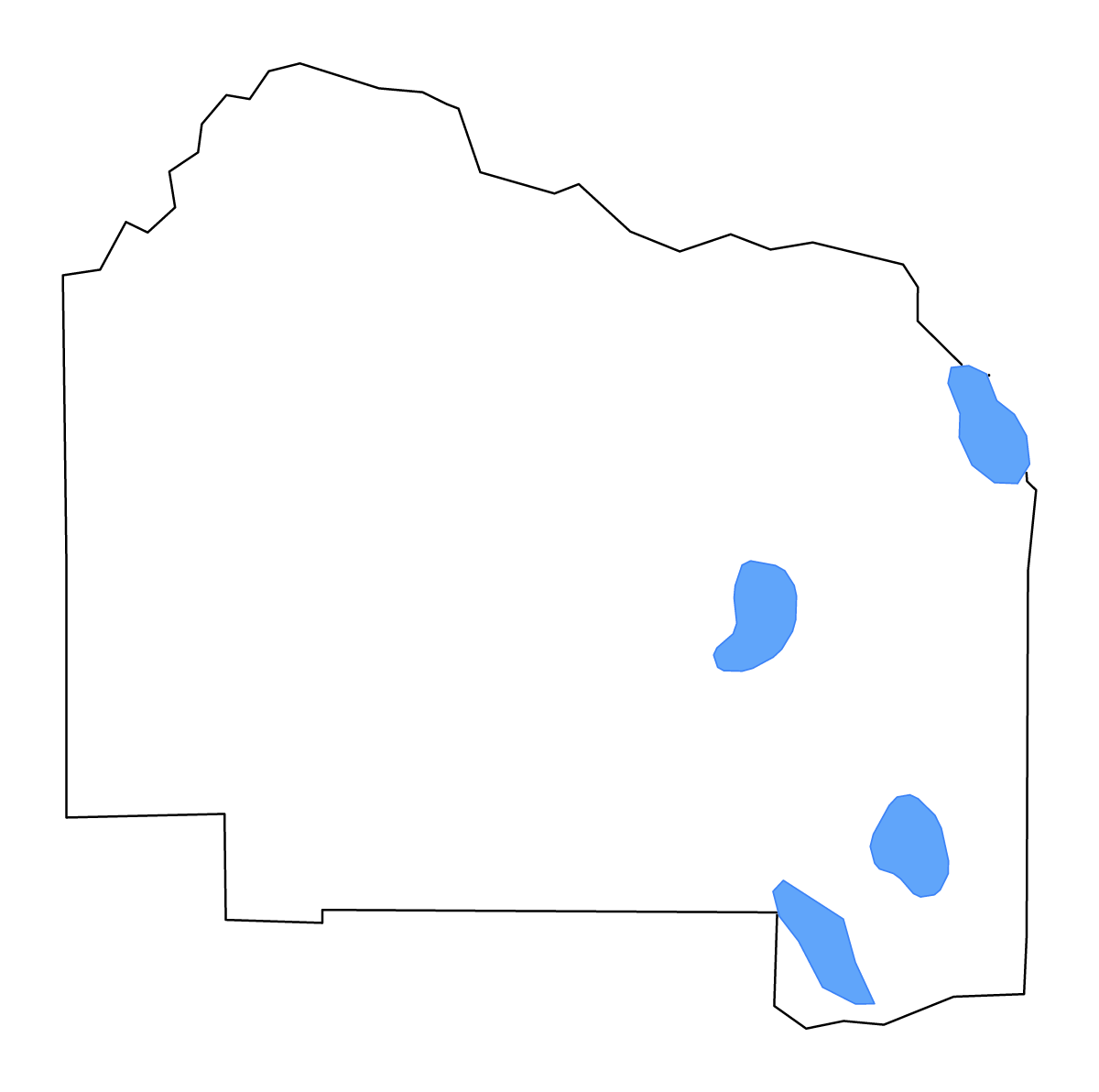 Mapa de contorno de Alachua, Florida con lagos y ríos.