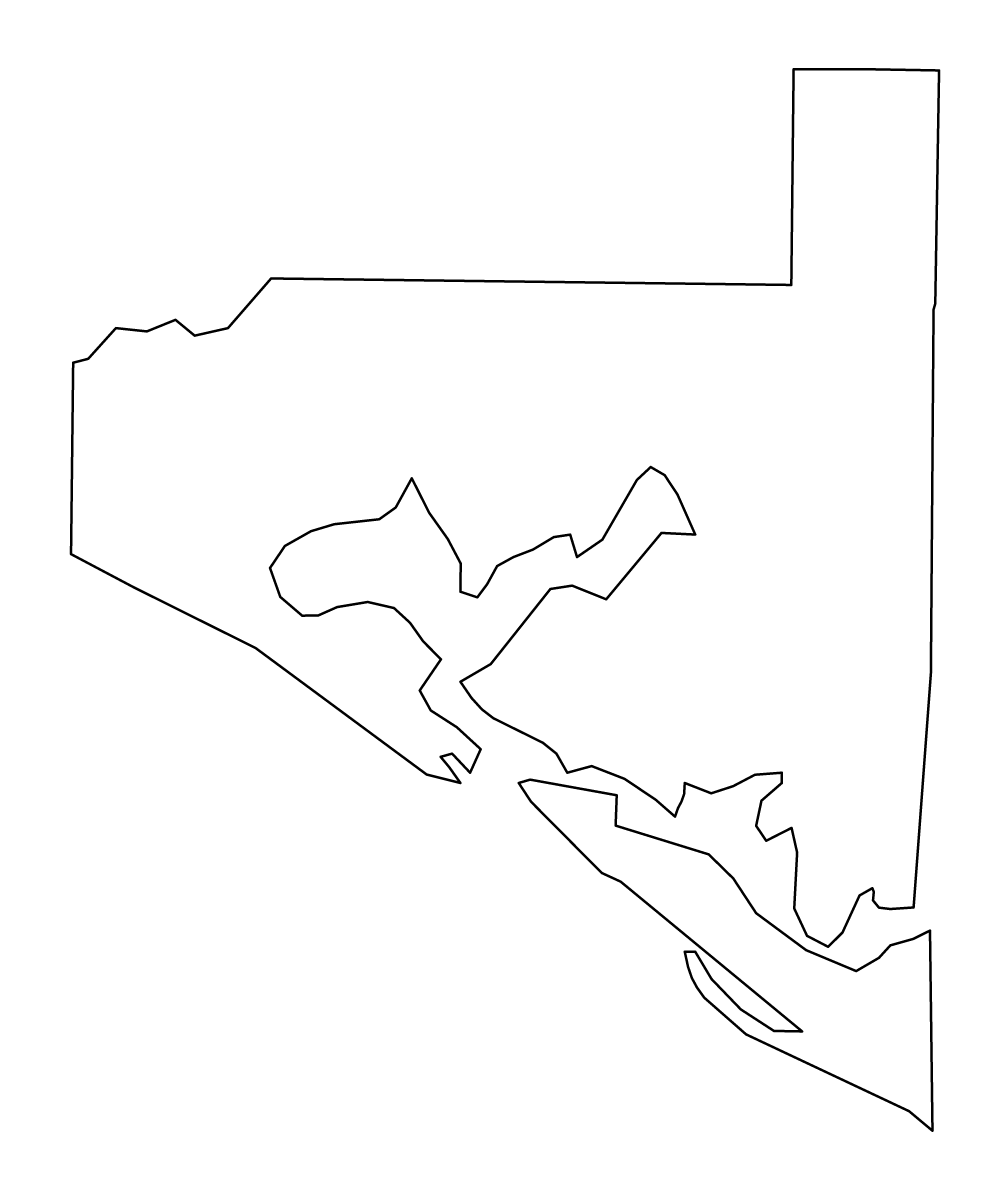 Carte de contour de Bay, Florida.