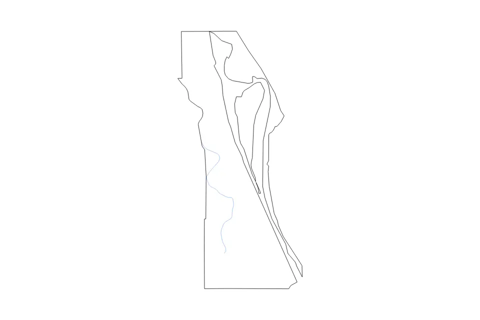 Carte de Brevard, Florida de type contour et rivières pour Amérique du Nord, montrant contour et rivières avec des limites nettes.