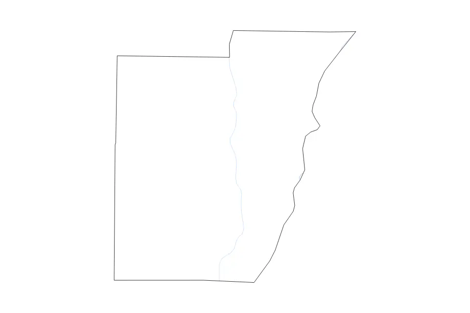 Carte de Calhoun, Florida de type contour et rivières pour Amérique du Nord, montrant contour et rivières avec des limites nettes.