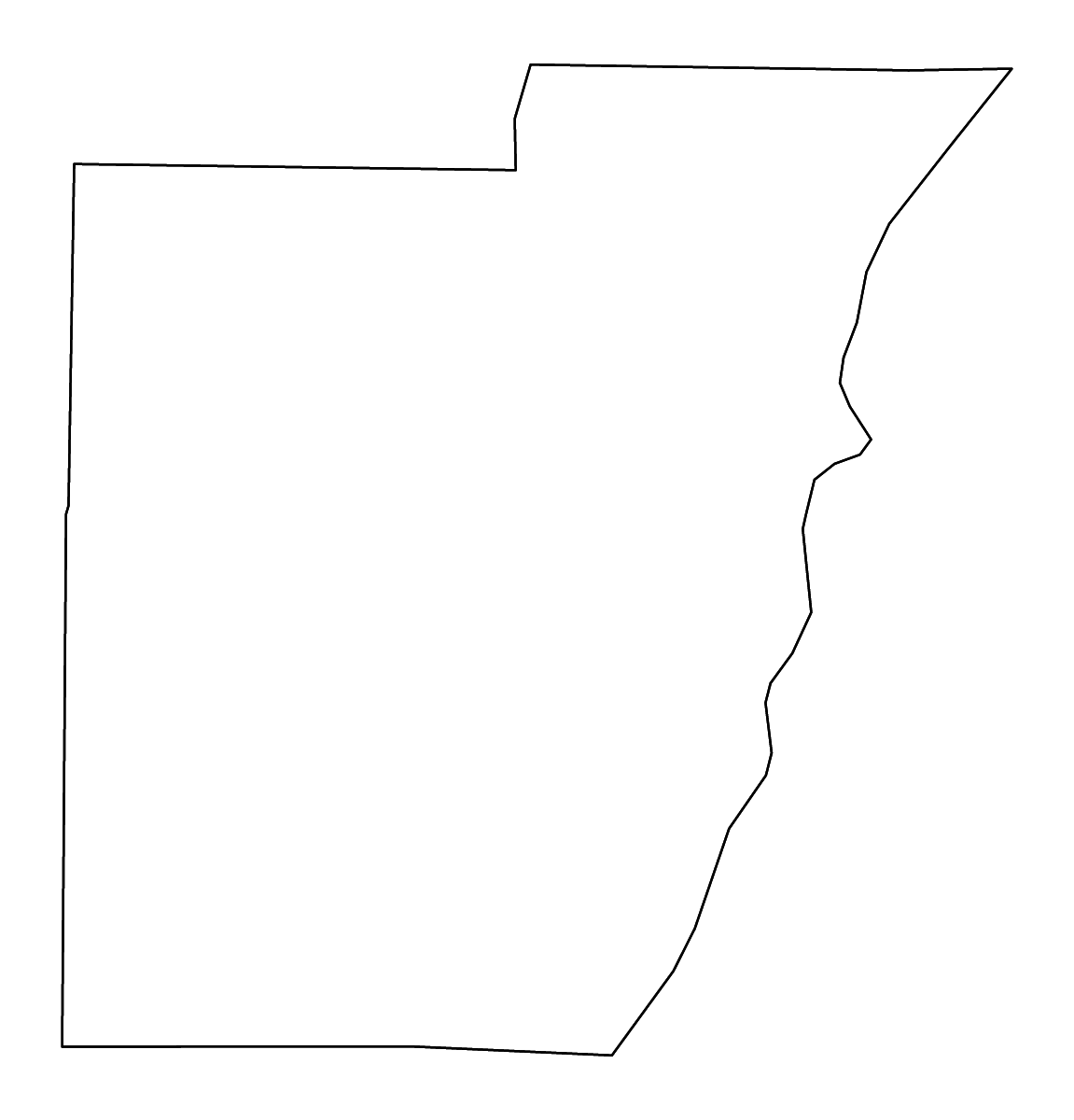 Carte de contour de Calhoun, Florida avec rivières.