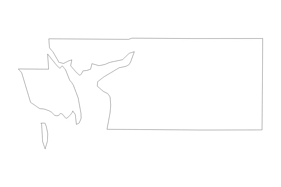 Carte de Charlotte, Florida de type contour pour Amérique du Nord, montrant contour avec des limites nettes.
