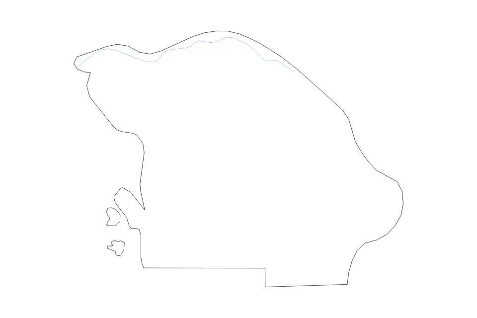 Carte de Citrus, Florida de type contour et rivières pour Amérique du Nord, montrant contour et rivières avec des limites nettes.
