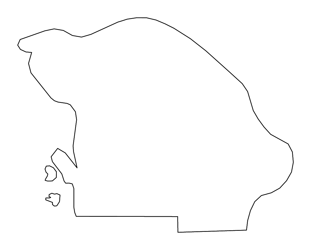 Carte de contour de Citrus, Florida avec rivières.