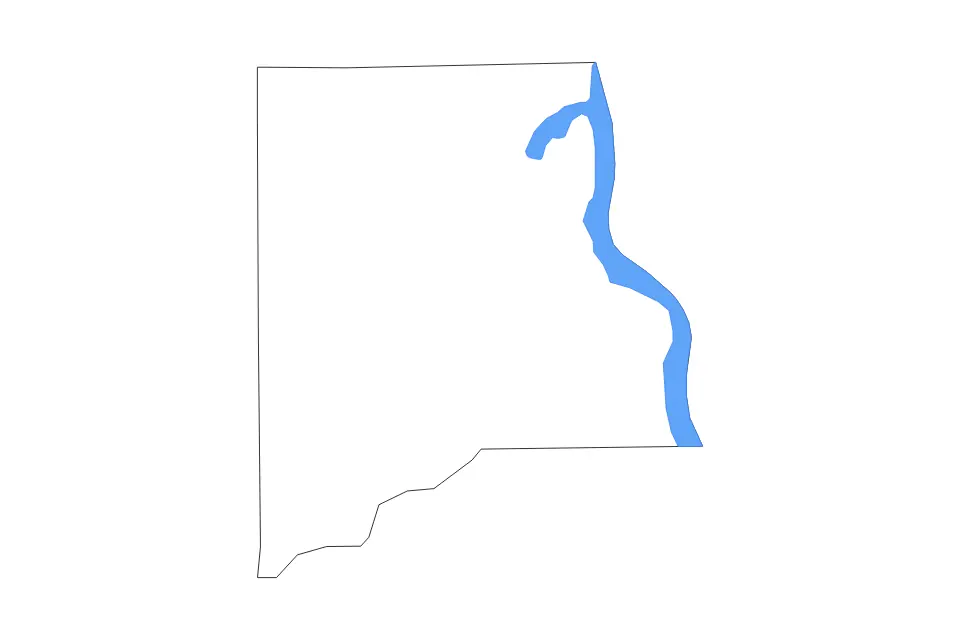 Mapa de Clay, Florida de tipo contorno y lagos para América del Norte, con contorno y lagos con elementos de agua como St. John River.
