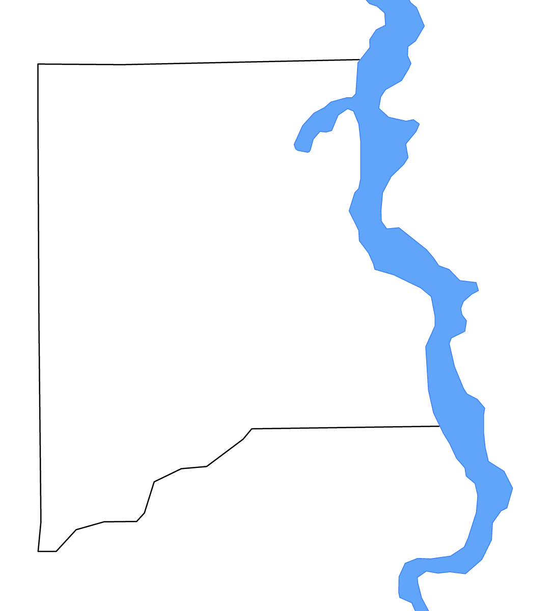 Mapa de contorno de Clay, Florida con lagos.