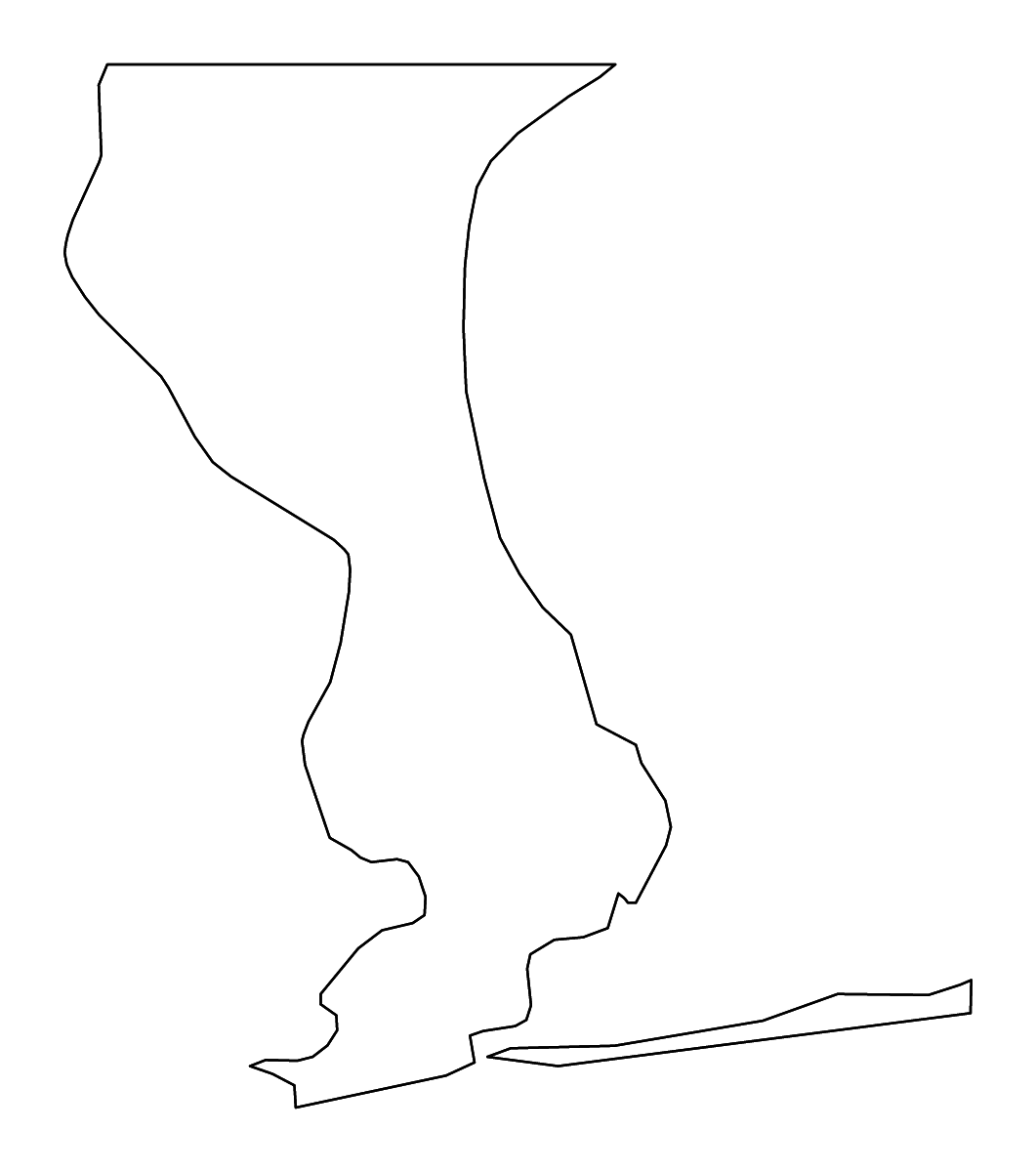 Mapa de contorno de Escambia, Florida con ríos.