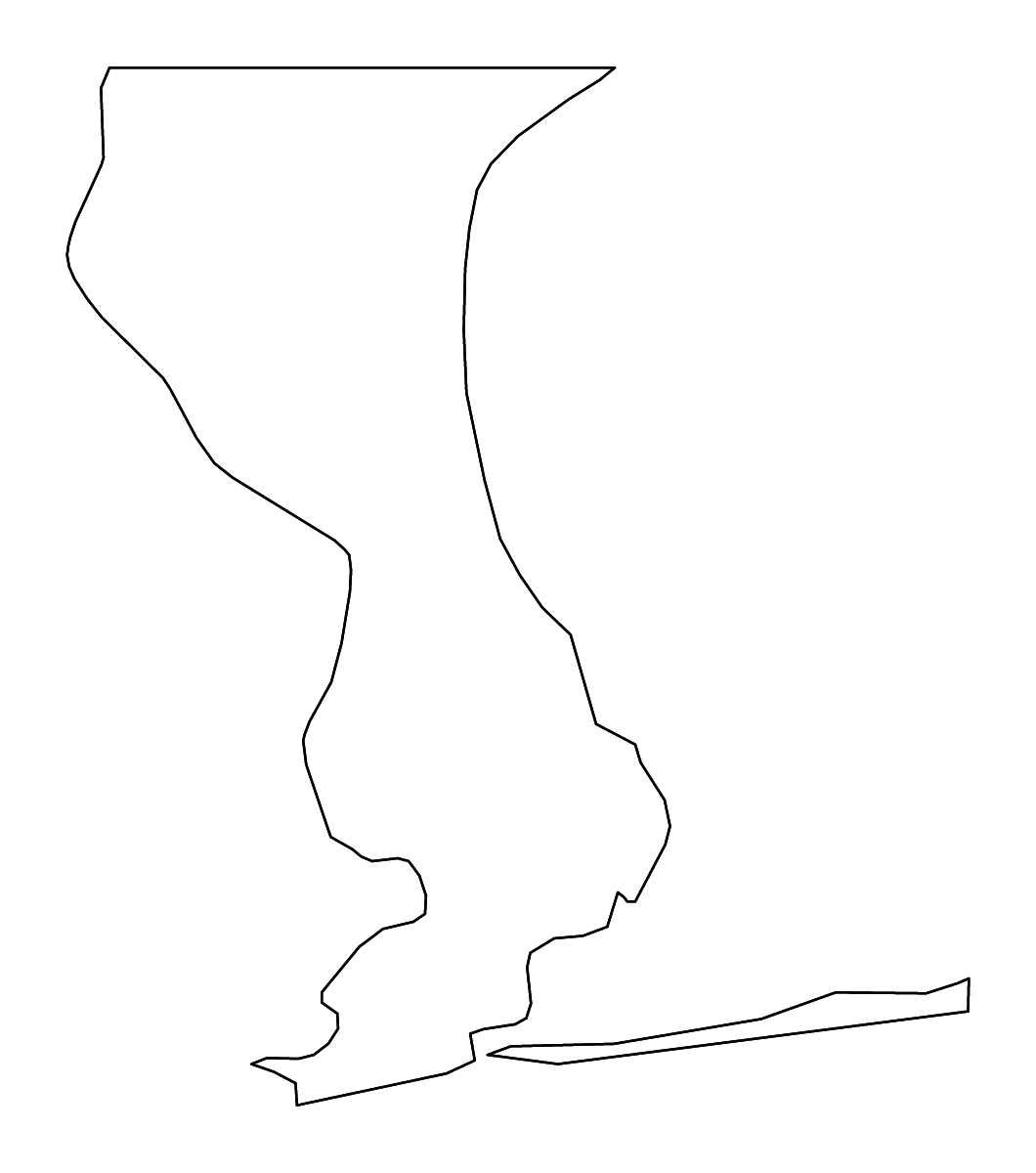 Mapa de contorno de Escambia, Florida con ríos.
