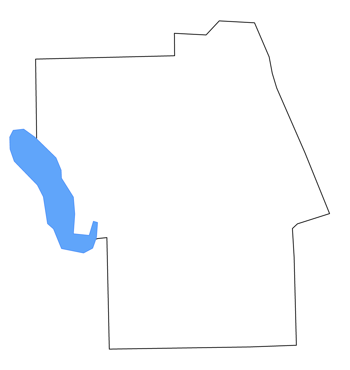 Mapa de contorno de Flagler, Florida con lagos.
