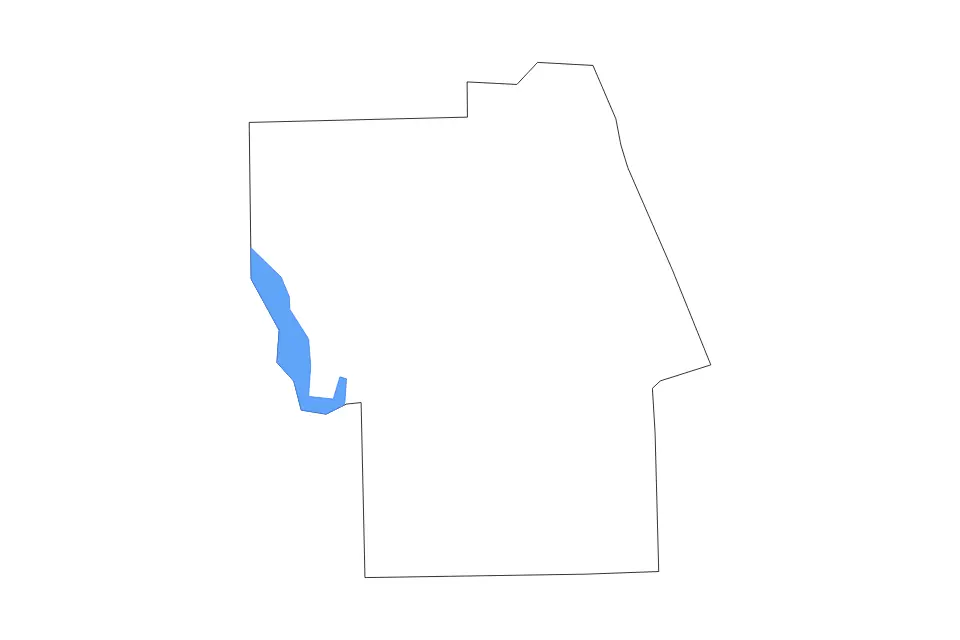 Outline map of Flagler County, Florida with subdivision borders and major lakes.