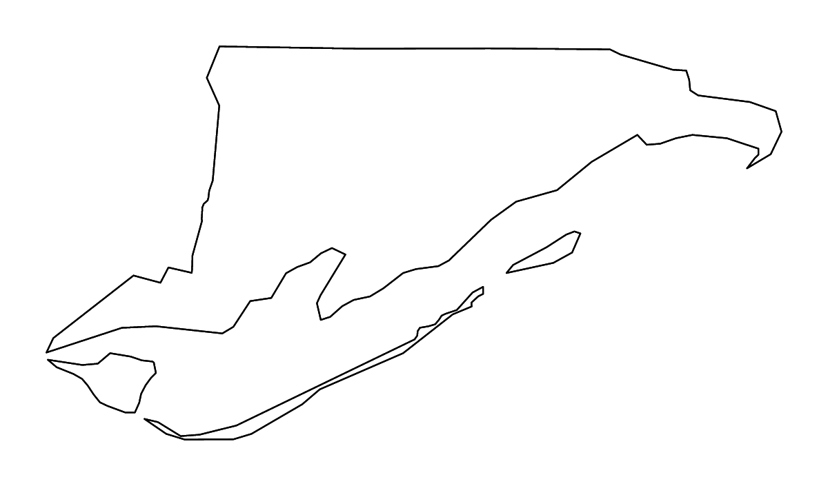 Mapa de contorno de Franklin, Florida con ríos.