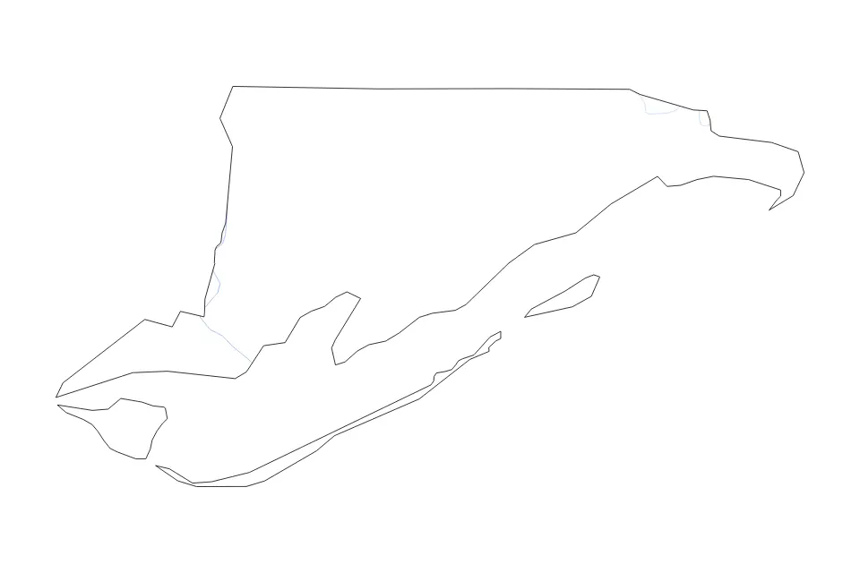 Carte de Franklin, Florida de type contour et rivières pour Amérique du Nord, montrant contour et rivières avec des limites nettes.