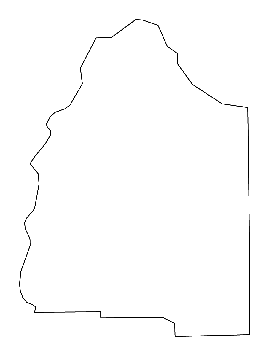 Mapa de contorno de Gilchrist, Florida con ríos.