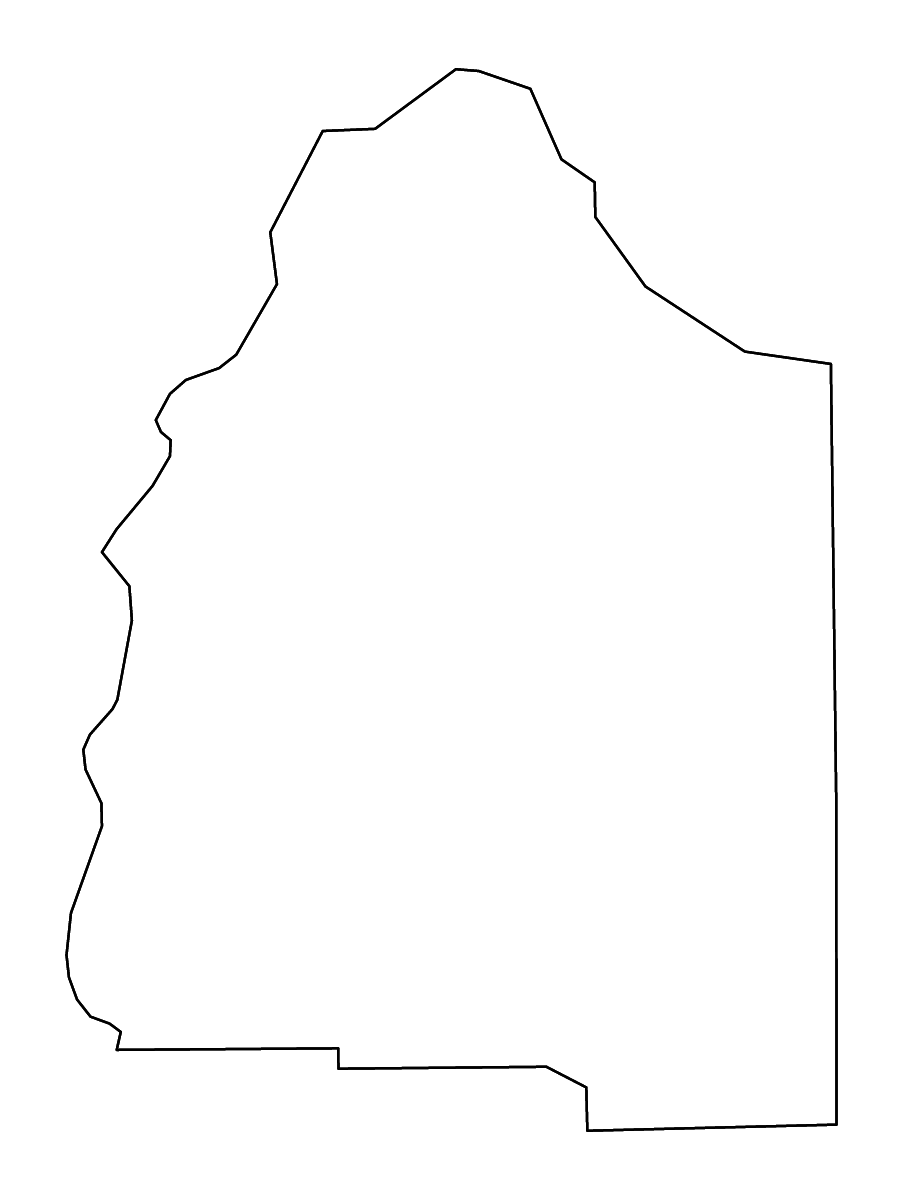 Carte de contour de Gilchrist, Florida avec rivières.