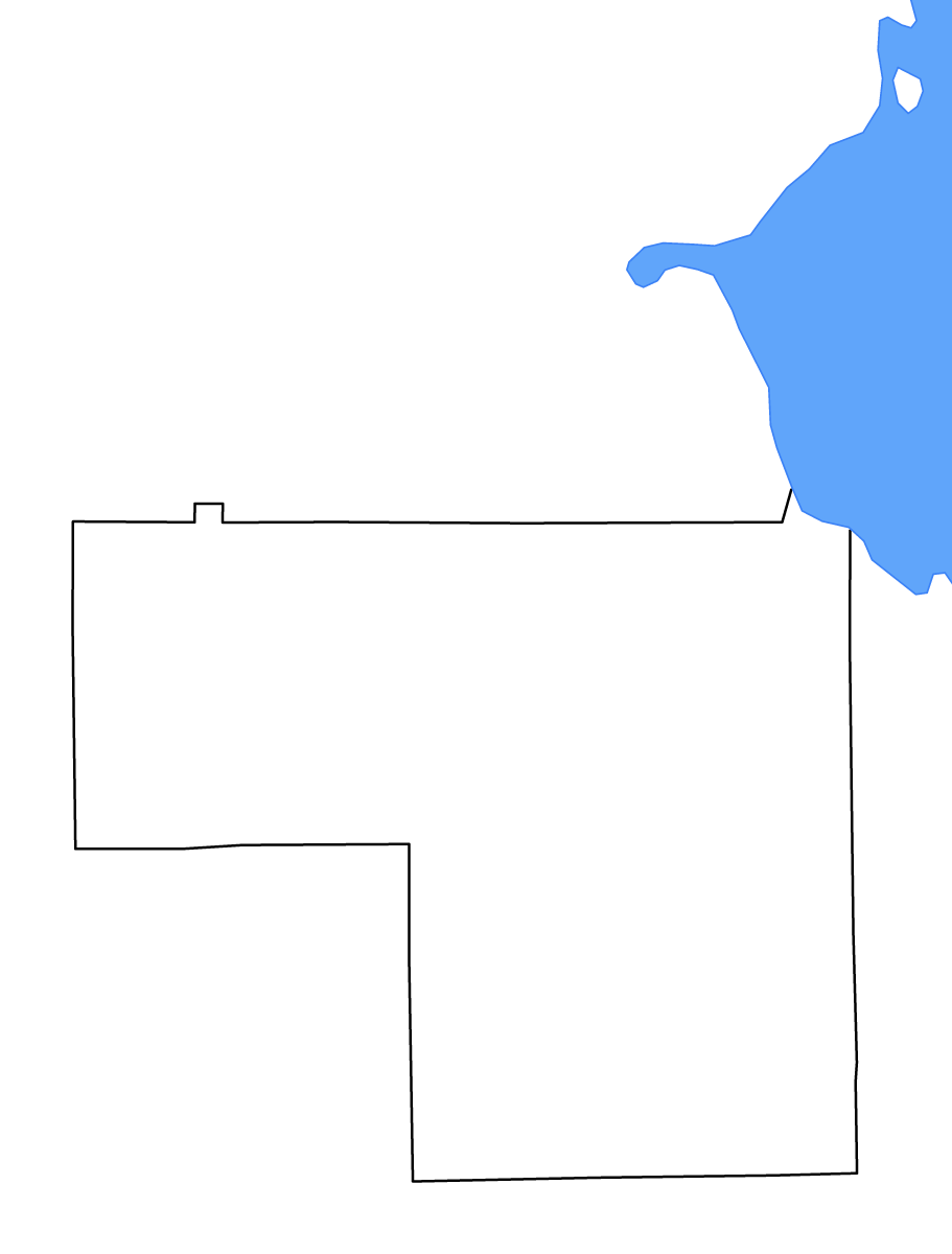 Mapa de contorno de Hendry, Florida con lagos y ríos.