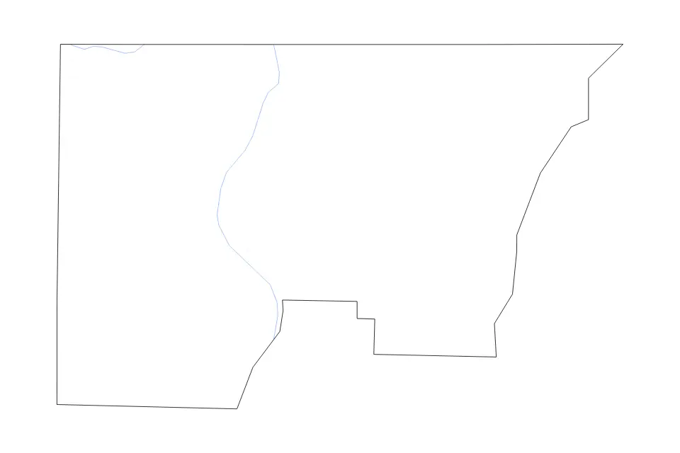 Carte de Holmes, Florida de type contour et rivières pour Amérique du Nord, montrant contour et rivières avec des limites nettes.