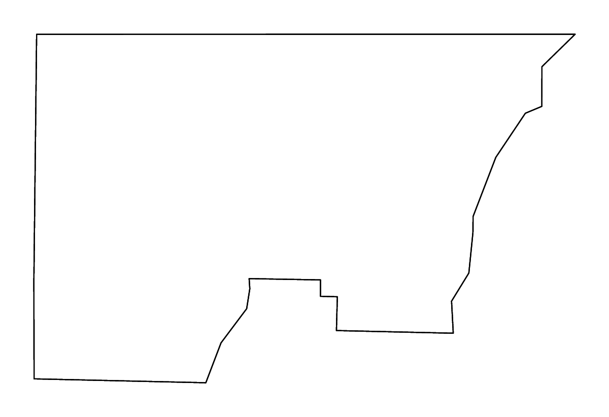 Carte de contour de Holmes, Florida avec rivières.