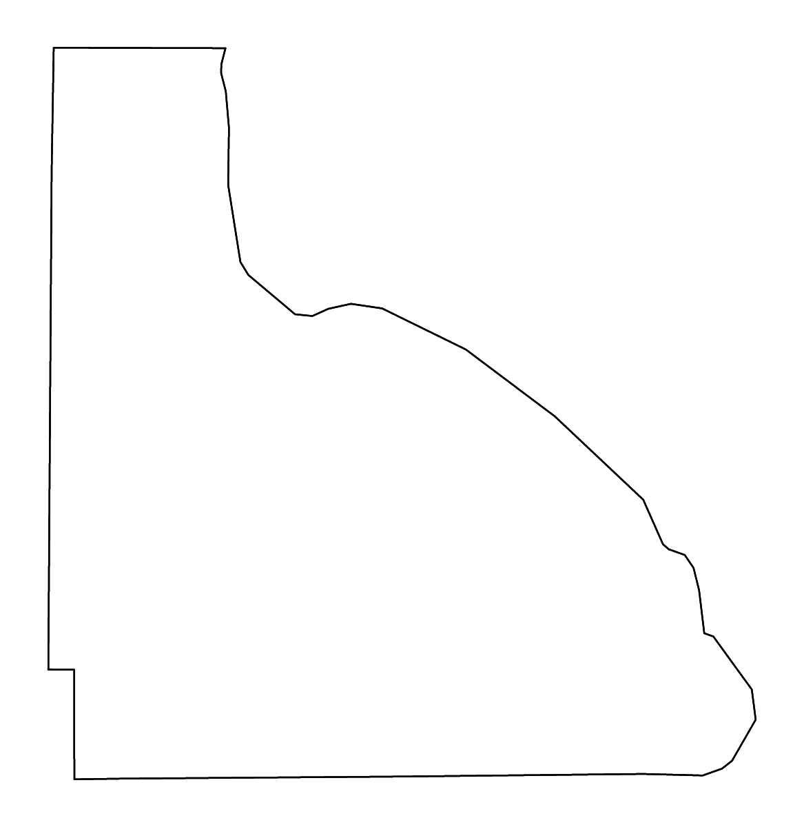 Mapa de contorno de Lafayette, Florida con ríos.