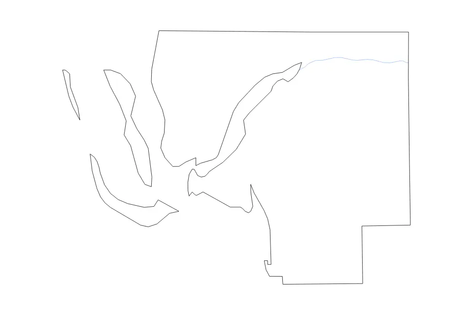 Mapa de Lee, Florida de tipo contorno y ríos para América del Norte, con contorno y ríos con límites limpios.