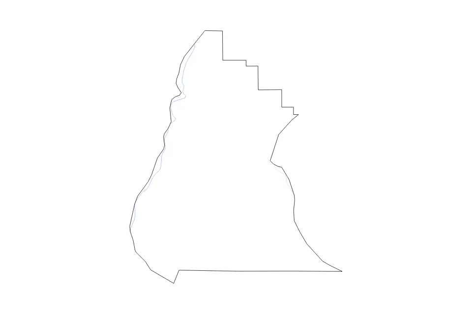 Carte de Liberty, Florida de type contour et rivières pour Amérique du Nord, montrant contour et rivières avec des limites nettes.