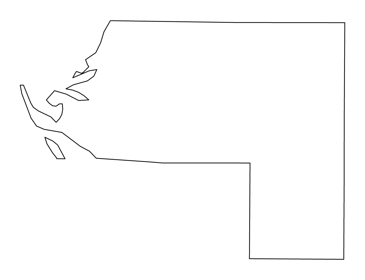 Mapa de contorno de Manatee, Florida.