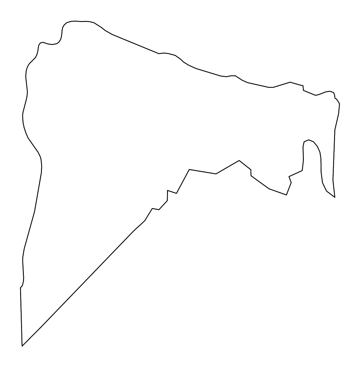 Mapa de contorno de Nassau, Florida con ríos.