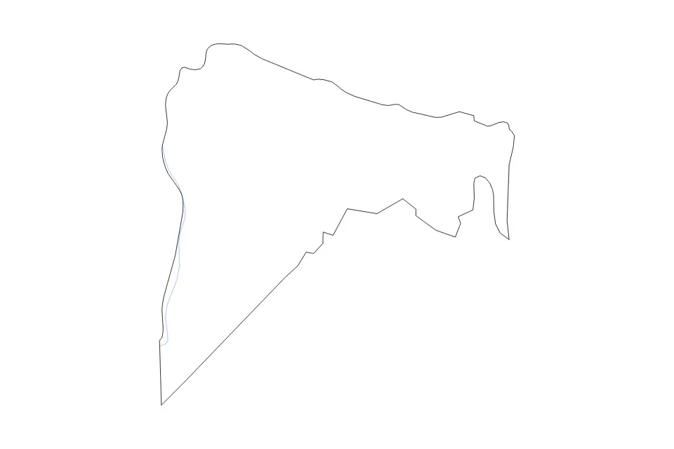 Carte de Nassau, Florida de type contour et rivières pour Amérique du Nord, montrant contour et rivières avec des limites nettes.