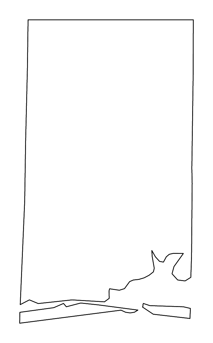 Carte de contour de Okaloosa, Florida avec rivières.