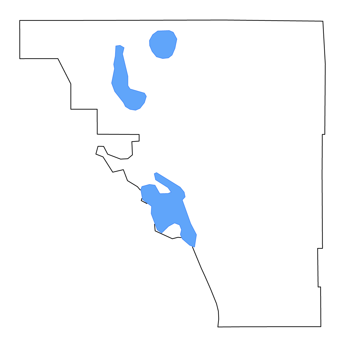 Mapa de contorno de Osceola, Florida con lagos y ríos.