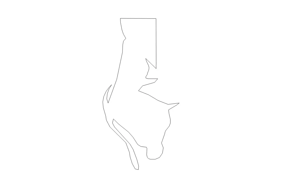 Outline map of Pinellas County, Florida with subdivision borders.